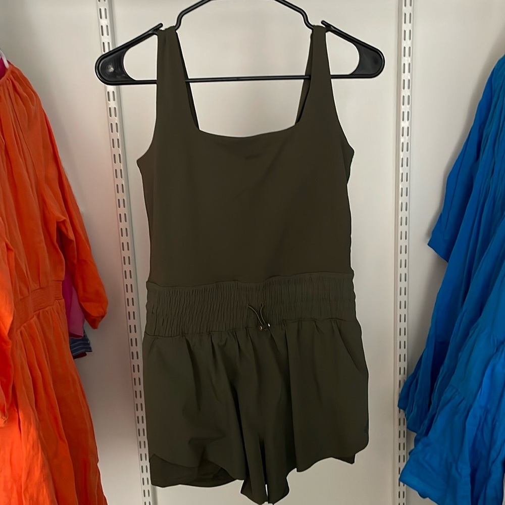 Abercrombie YPB olive green romper